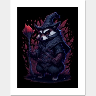 Wizard Raccoon - Mage Raccoon Posters and Art